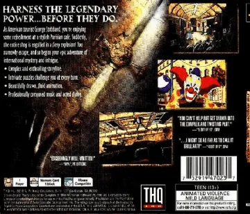 Broken Sword - The Shadow of the Templars (US) box cover back